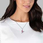 Kette mit Anhänger verziert mit Kristallen von Swarovski® bunt