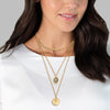 Kette gelbgold Acryl schwarz
