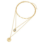Kette gelbgold Acryl schwarz