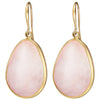 Ohrhänger gelbgold Naturstein rosa