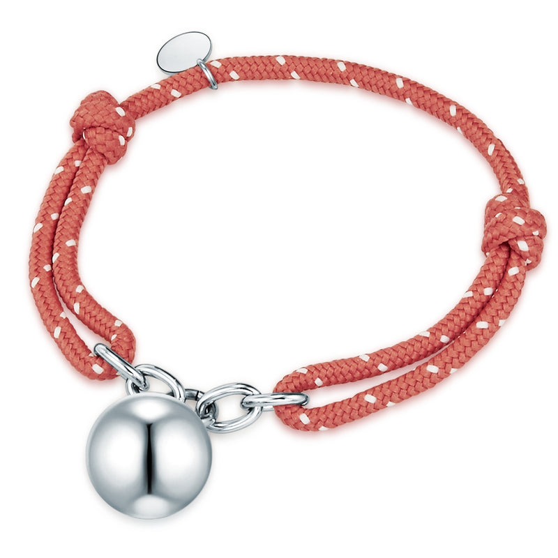 Armband Edelstahl Textil (koralle)