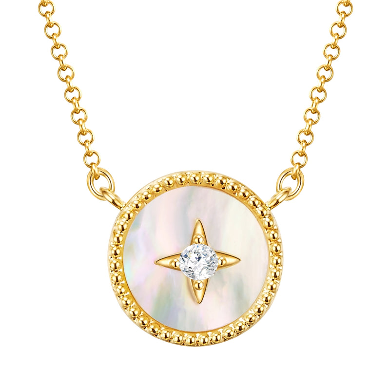 Kette gelbgold Perlmutt