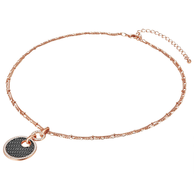 Kette roségold verziert mit Kristallen von Swarovski® weiß