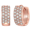 Klappcreolen roségold Zirkonia weiß