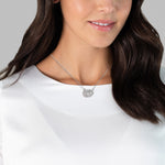 Kette mit Anhänger verziert mit Kristallen von Swarovski® weiß