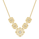 Kette gelbgold verziert mit Kristallen von Swarovski® weiß