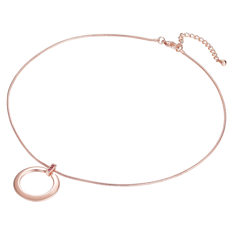Kette mit Anhänger roségold verziert mit Kristallen von Swarovski® violett