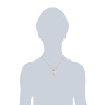 Kette mit Anhänger roségold verziert mit Kristallen von Swarovski® violett