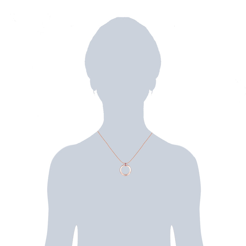 Kette mit Anhänger roségold verziert mit Kristallen von Swarovski® violett