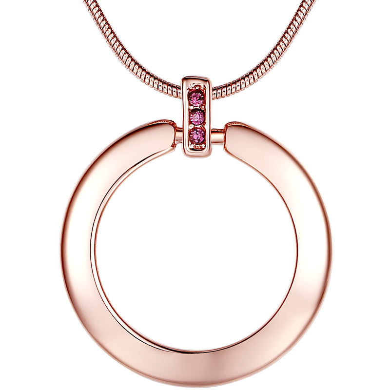 Kette mit Anhänger roségold verziert mit Kristallen von Swarovski® violett