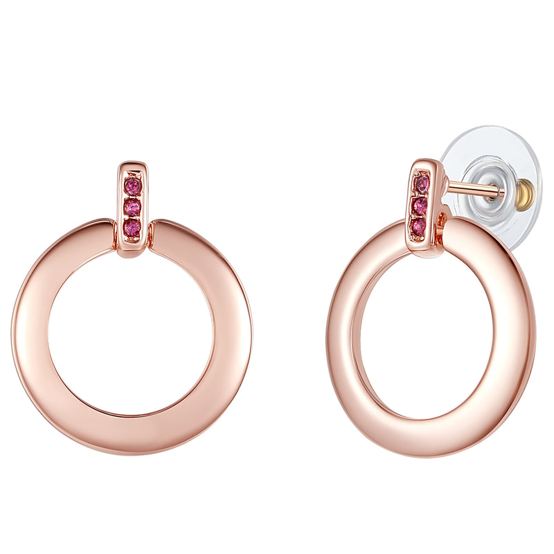 Ohrhänger roségold verziert mit Kristallen von Swarovski® violett