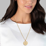 Kette mit Anhänger gelbgold verziert mit Kristallen von Swarovski® weiß