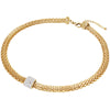 Kette gelbgold Glaskristall weiß