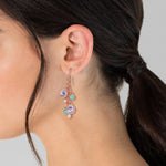 Ohrhänger roségold verziert mit Kristallen von Swarovski® bunt