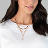 Kette mit Anhänger gelbgold Muschelkernperle weiß