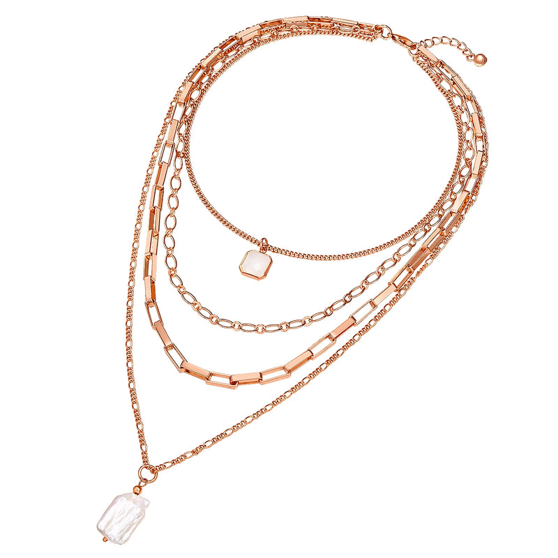 Kette mit Anhänger gelbgold Muschelkernperle weiß