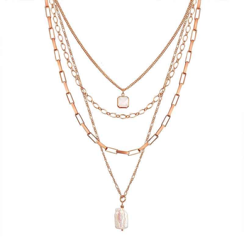 Kette mit Anhänger gelbgold Muschelkernperle weiß