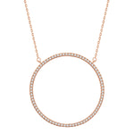Kette mit Anhänger roségold Zirkonia weiß