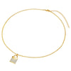 Kette mit Anhänger gelbgold verziert mit Kristallen von Swarovski® weiß