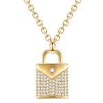 Kette mit Anhänger gelbgold verziert mit Kristallen von Swarovski® weiß