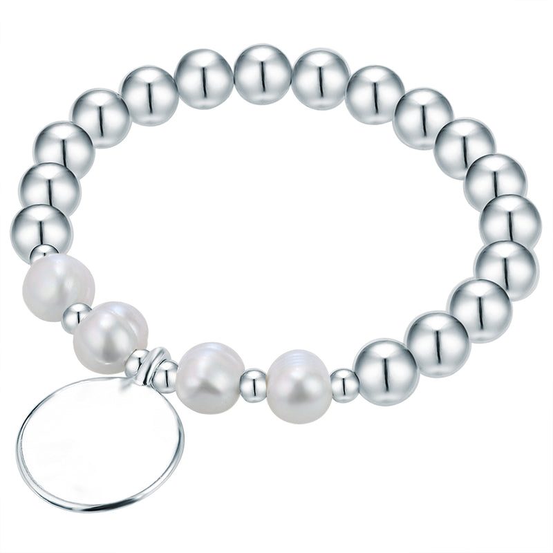Armband Süßwasser-Zuchtperlen weiß