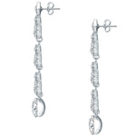 Ohrhänger verziert mit Kristallen von Swarovski® weiß