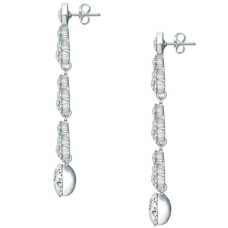 Ohrhänger verziert mit Kristallen von Swarovski® weiß