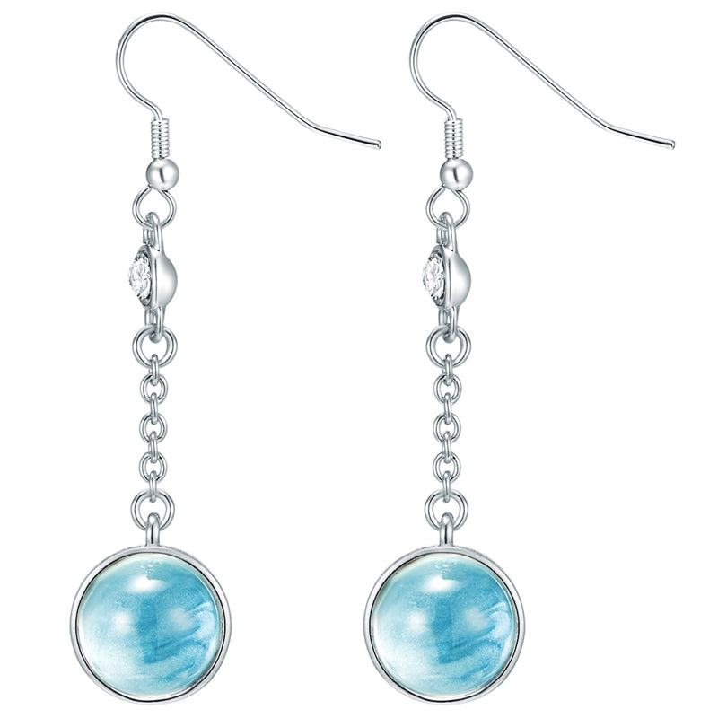 Ohrhänger verziert mit Kristallen von Swarovski® weiß Glas weiß