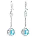Ohrhänger verziert mit Kristallen von Swarovski® weiß Glas weiß