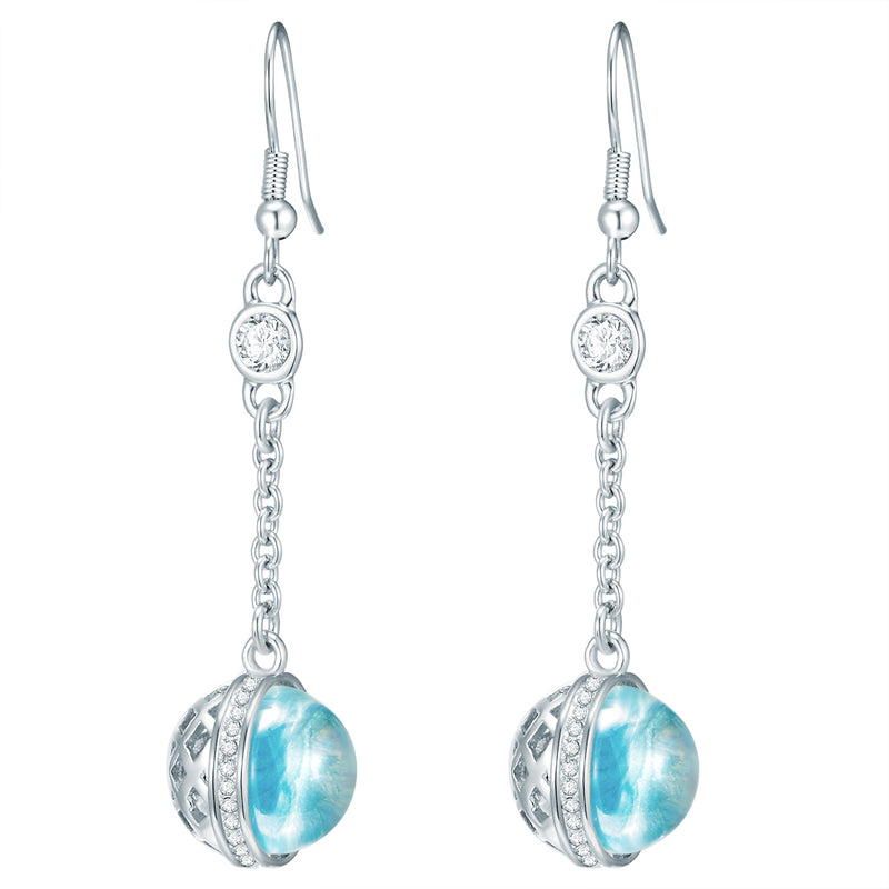 Ohrhänger verziert mit Kristallen von Swarovski® weiß Glas weiß